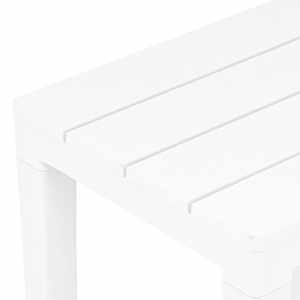 Zahradní stůl se 2 lavicemi plast bílý - obrázek 11