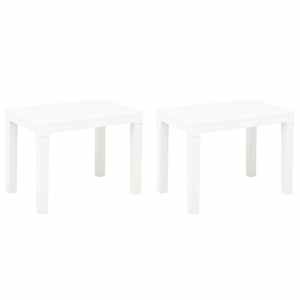 Vrtne klopi 2 kosa bele iz plastike