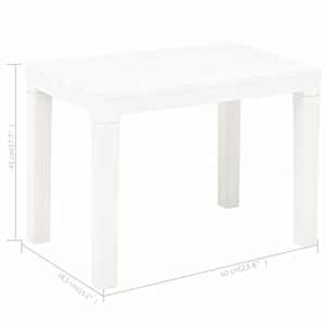 Zahradní lavice 2 ks bílé plast - obrázek 6