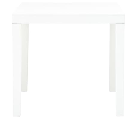 vidaXL Garden Table White Plastic 30.7x30.7 in Lightweight