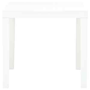 vidaXL Garden Table White Plastic 30.7x30.7 in Lightweight
