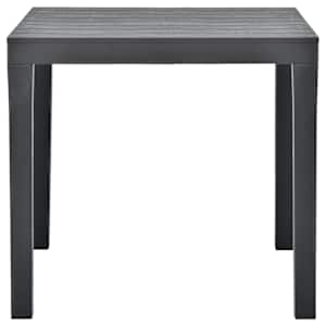 Zahradní stůl antracitový 78 x 78 x 72 cm plast - obrázek 2