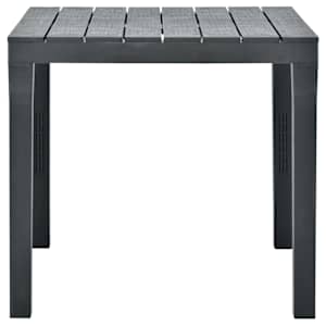 Zahradní stůl antracitový 78 x 78 x 72 cm plast - obrázek 3