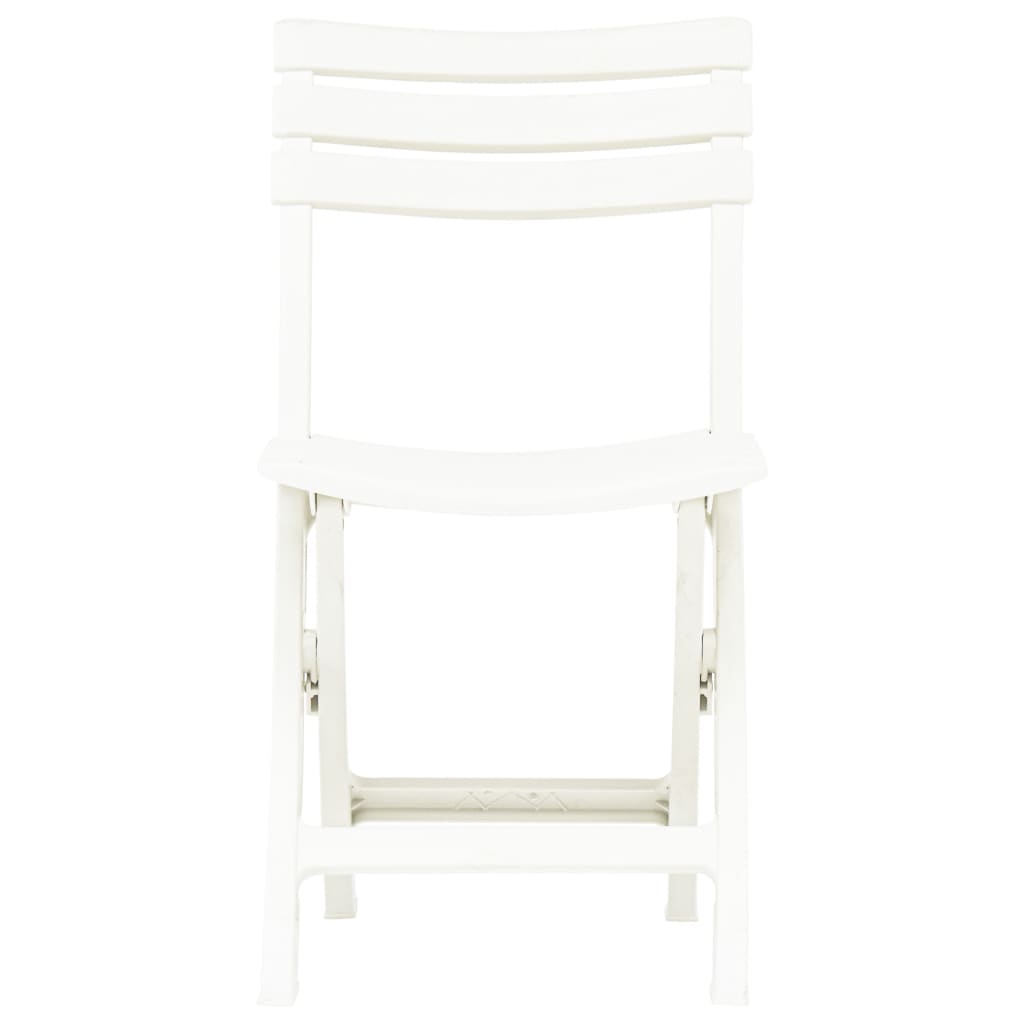 2 db fehér műanyag összecsukható kerti szék 