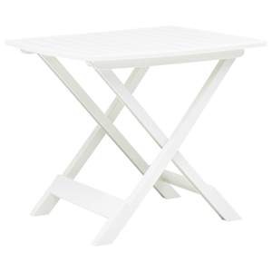 vidaXL kokkupandav aialaud, valge, 79 x 72 x 70 cm, plastist