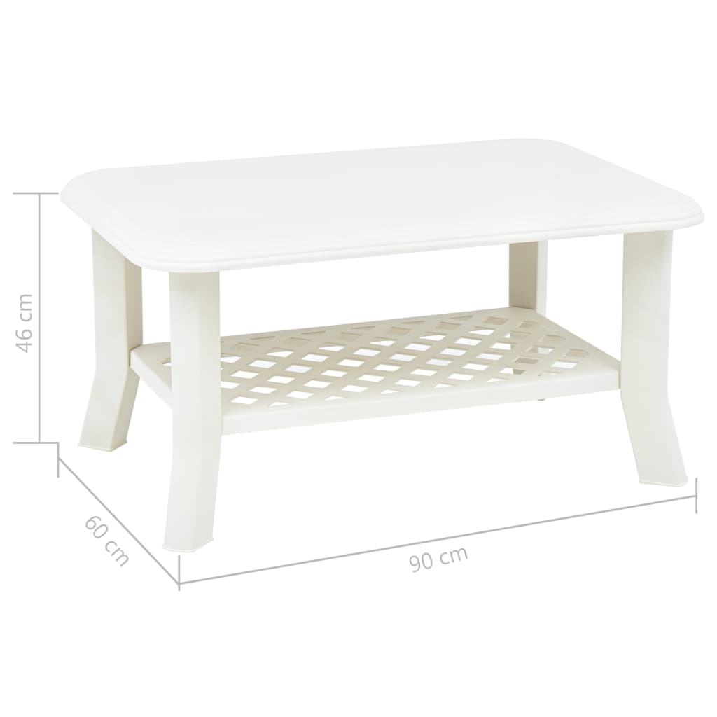 Coffee Table White 90x60x46 Cm Plastic VidaXL 17 width=274