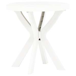 vidaXL bistroolaud, valge &Oslash; 70 cm plast