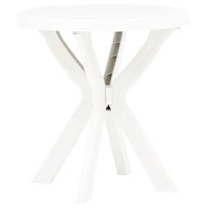 Bistro stolek bílý Ø 70 cm plast - obrázek 1