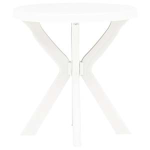 Bistro stolek bílý Ø 70 cm plast - obrázek 2