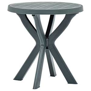 vidaXL bistroolaud, roheline &Oslash; 70 cm plast