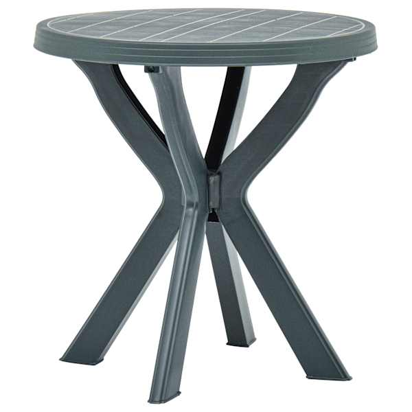 vidaXL bistroolaud, roheline &Oslash; 70 cm plast