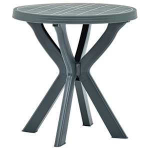 Bistro stolek zelený Ø 70 cm plast