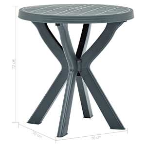 Bistro stolek zelený Ø 70 cm plast - obrázek 5