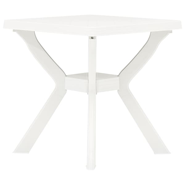 vidaXL bistroolaud, valge 70 x 70 x 72 cm plast