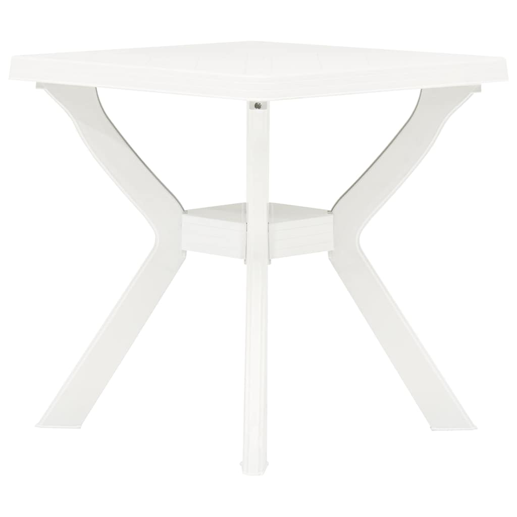 vidaXL Caf&eacute;bord vit 70x70x72 cm plast