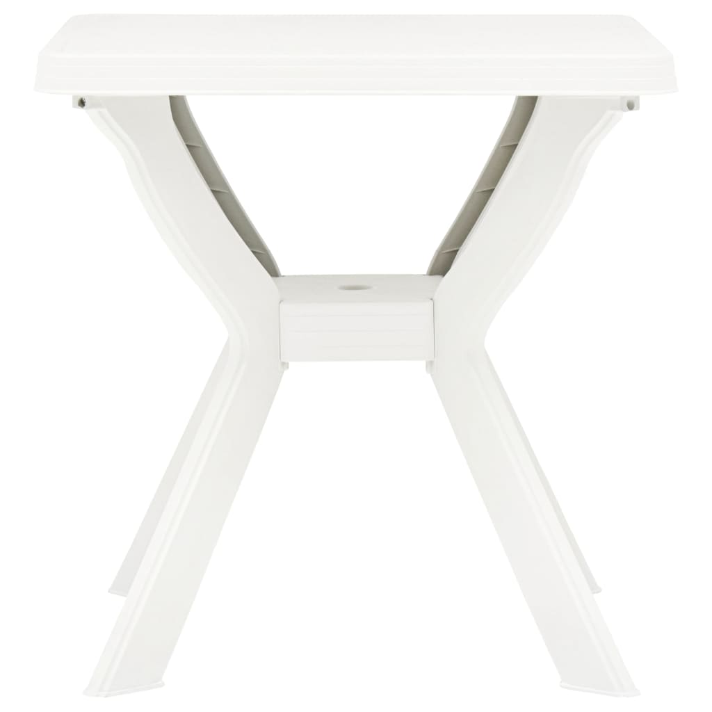 Petrashop  Bistro stolek bílý 70 x 70 x 72 cm plast