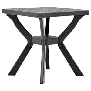 vidaXL bistroolaud, antratsiithall, 70 x 70 x 72 cm plast