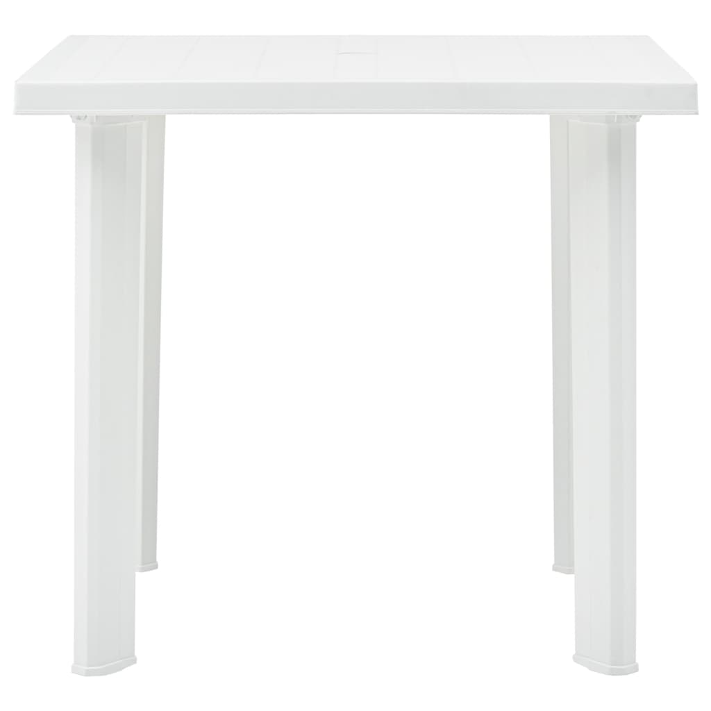 Fehér műanyag kerti asztal 80 x 75 x 72 cm 