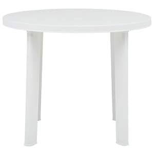 Zahradní stůl bílý 89 cm plast - obrázek 2