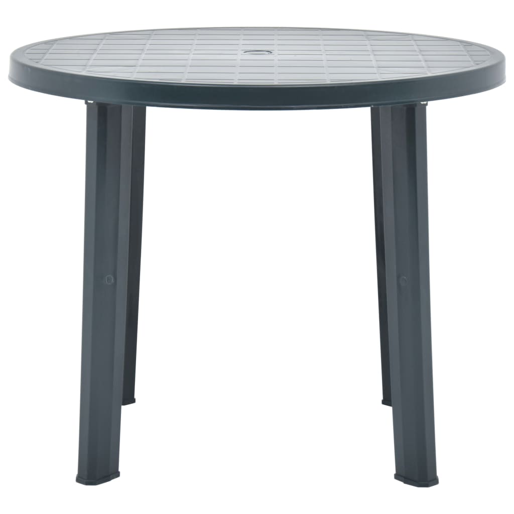 vidaXL zöld műanyag kerti asztal 89 cm