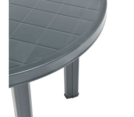VidaXL Tavolino Da Giardino Pieghevole In Plastica, Verde, Diametro 70 Cm – Resistente Alle Intemperie Per Esterni