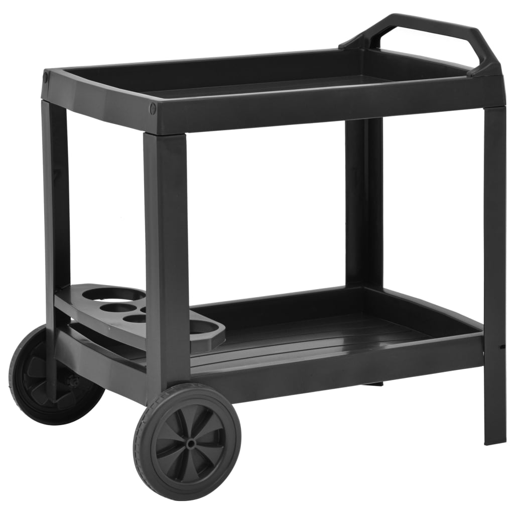 vidaXL Chariot à boissons Anthracite 69x53x72 cm Plastique