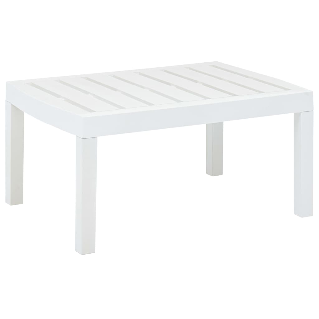 

vidaXL Patio Table White 30.7"x21.7"x15" Plastic