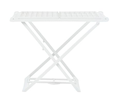 VidaXL Étendoir à linge pliable Blanc Plastique VidaXL Étendoir à linge pliable Blanc Plastique