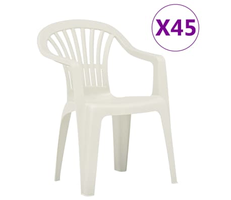 Vidaxl 45x Stackable Garden Chair Plastic White Outdoor Patio Seat - How Can I Clean White Plastic Patio Furniture Vidaxl 45x Stackable Garden Chair Plastic White Outdoor Patio Seat - How Can I Clean White Plastic Patio Furniture