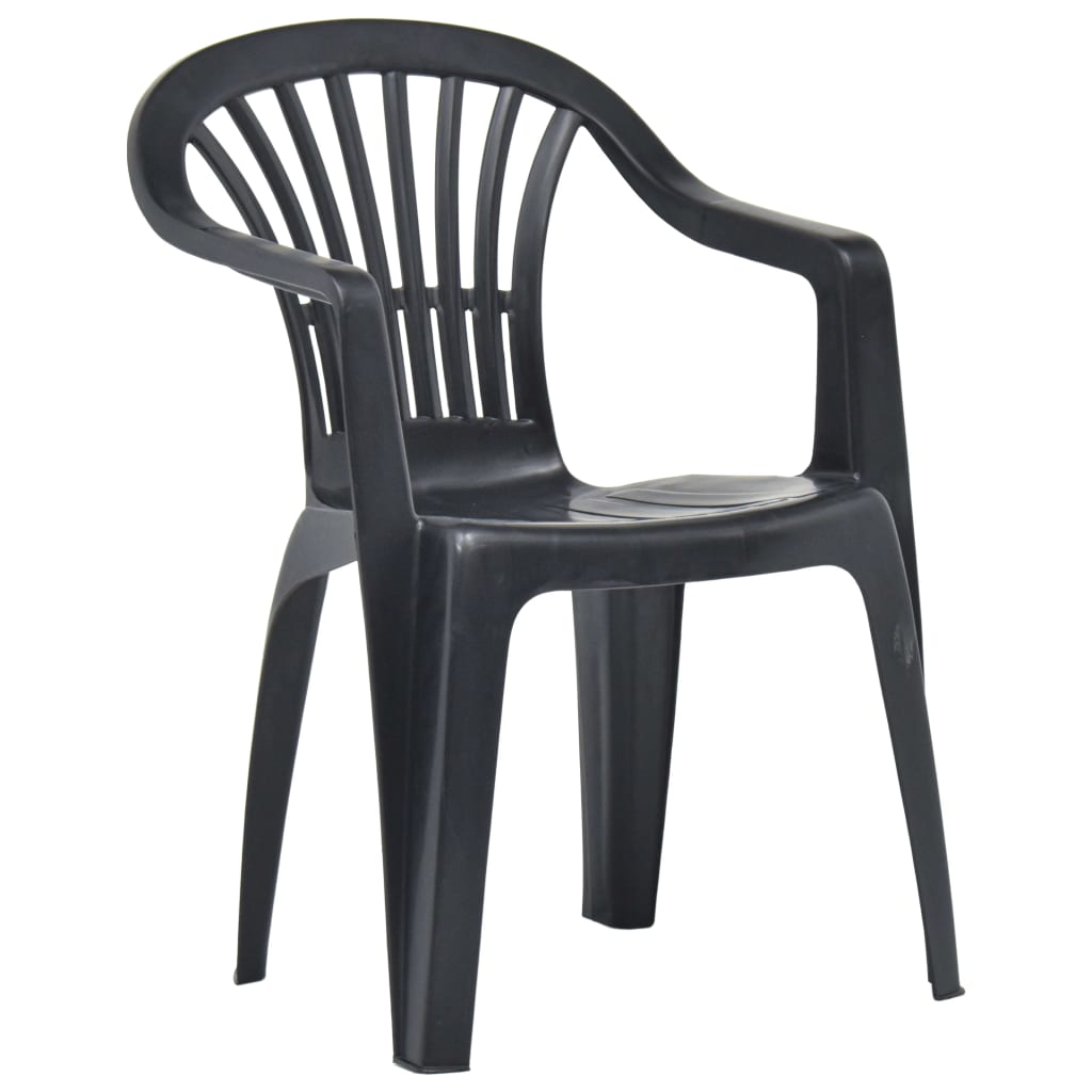 vidaXL Stackable Garden Chairs 45 pcs Plastic Anthracite