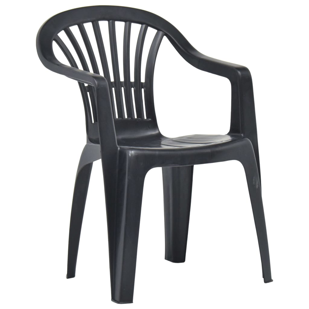 

vidaXL Tuinstoelen stapelbaar 45 st kunststof antraciet