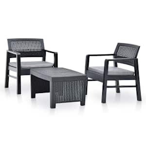 vidaXL 3-osaline aiam&ouml;&ouml;blikomplekt, plast, antratsiithall