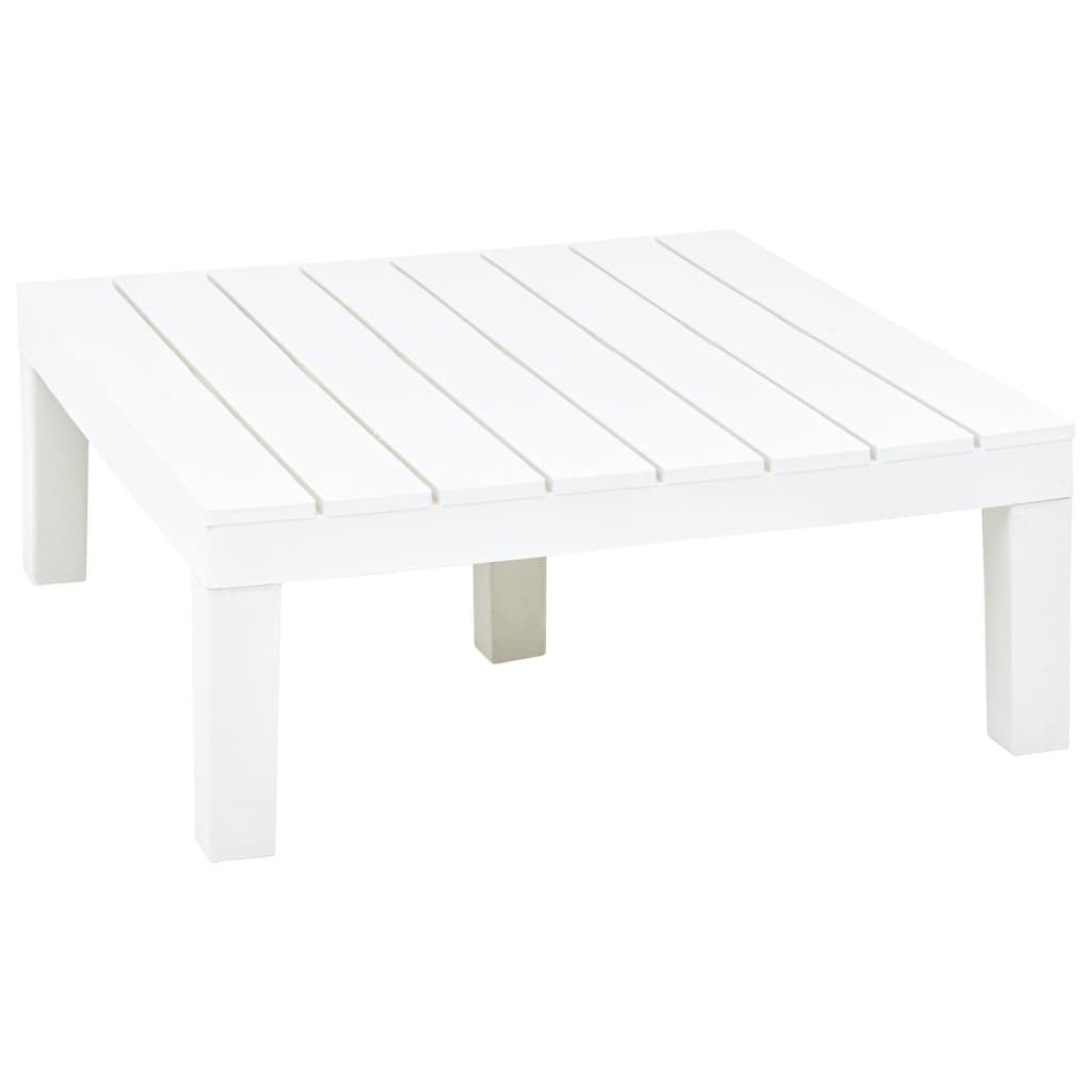 Fehér műanyag kerti asztal 78 x 78 x 31 cm 