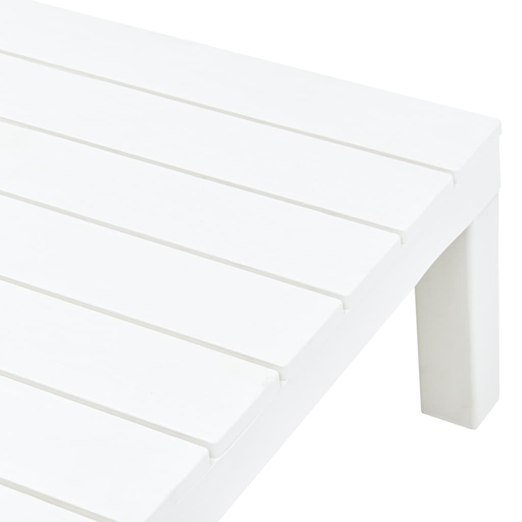 Fehér műanyag kerti asztal 78 x 78 x 31 cm 