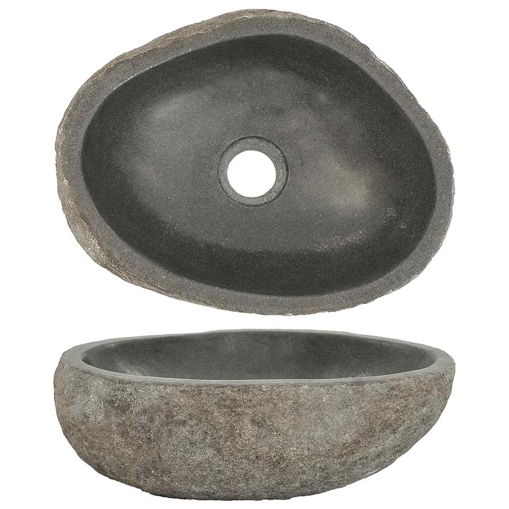 

vidaXL Basin River Stone Oval 11.8"-14.6"