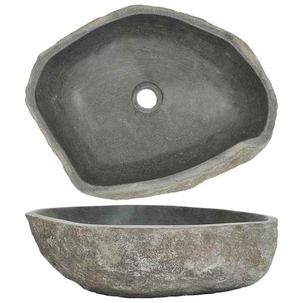 vidaXL kivist valamu, ovaalne (45-53)x(34-41) cm