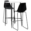 vidaXL 3-osaline baarikomplekt, plast, must