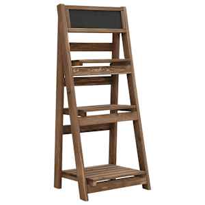 Stojalo za rože s tablo 3-nadstropno 40x30x90cm trden les jelke