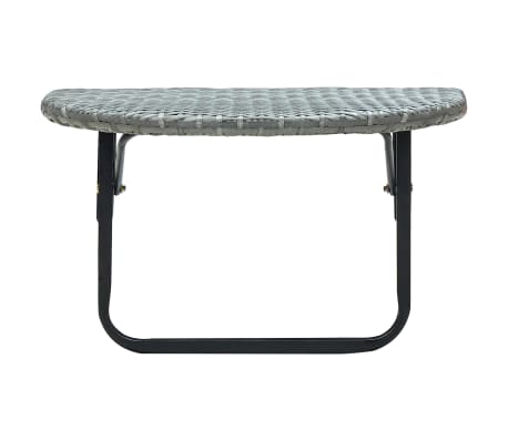 vidaXL Stol&iacute;k na balk&oacute;n siv&yacute; 60x60x40 cm polyratanov&yacute;