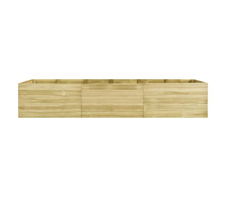 vidaXL Arriate de madera de pino impregnada 450x100x54 cm