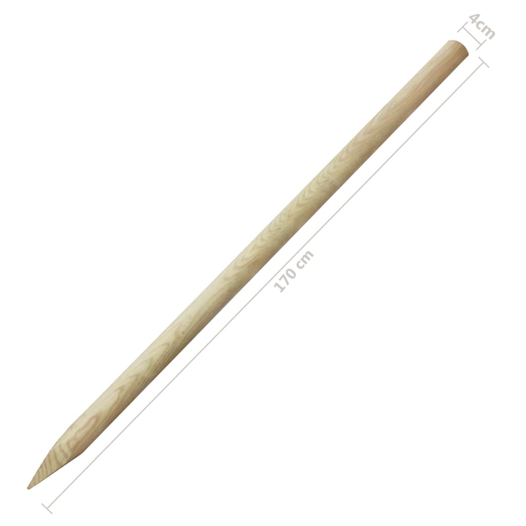 

vidaXL Palen met punt 15 st 4x170 cm geïmpregneerd grenenhout