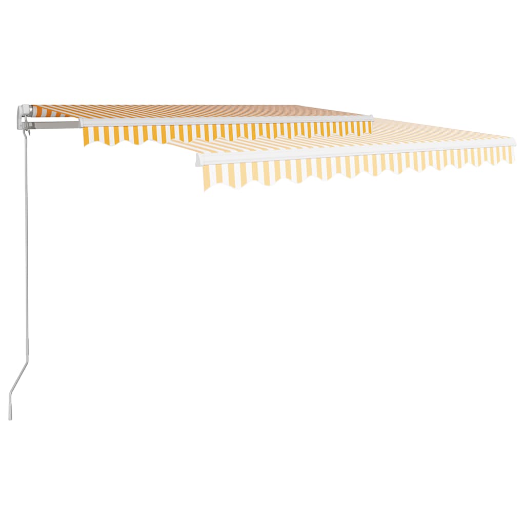 

vidaXL Luifel handmatig uittrekbaar 300x250 cm geel en wit