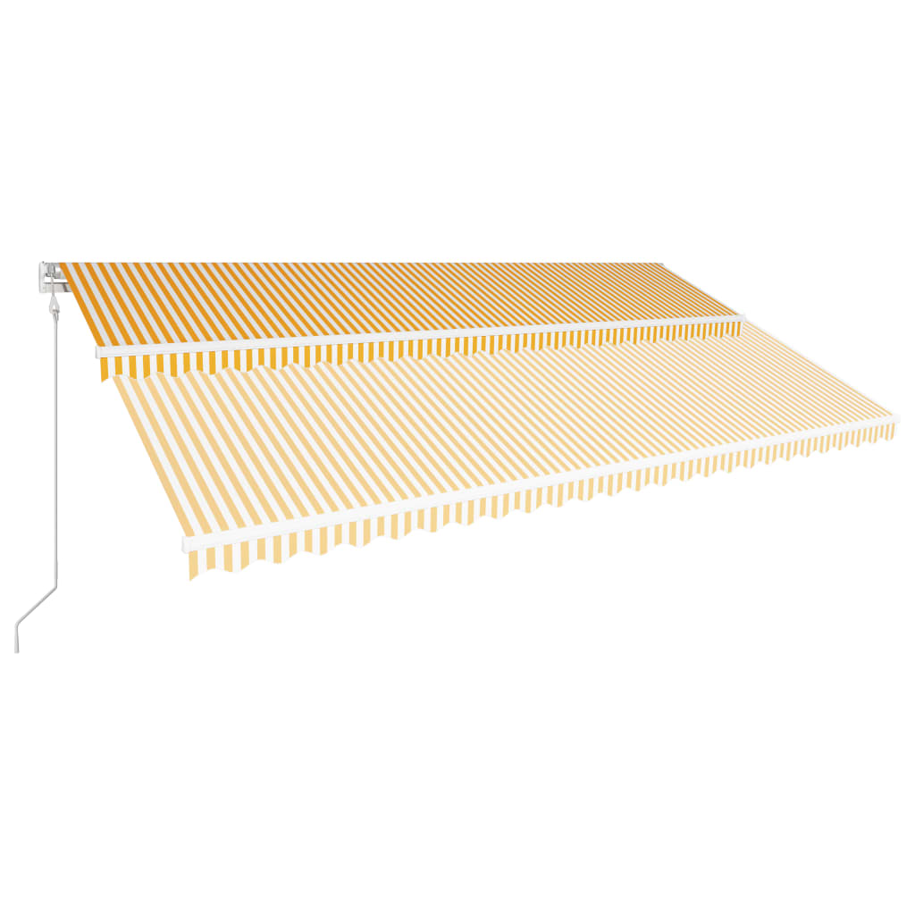 

vidaXL Luifel automatisch uittrekbaar 600x300 cm geel en wit
