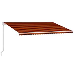 Automatická zatahovací markýza 600 x 300 cm oranžovo-hnědá - obrázek 3