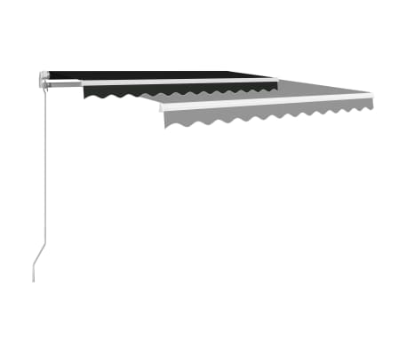 vidaXL Manual Retractable Awning 350x250 cm Anthracite