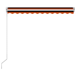 Ručně zatahovací markýza 350 x 250 cm oranžovo-hnědá - obrázek 5