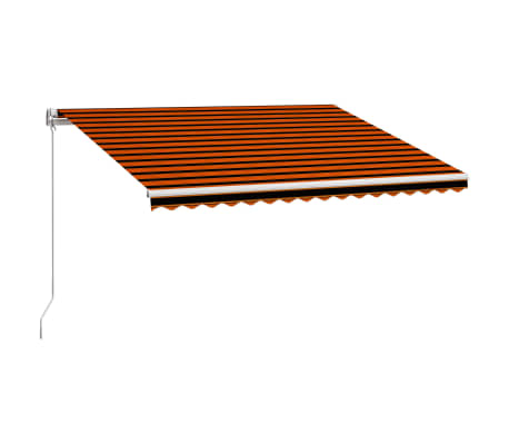 vidaXL Einziehbare Markise Handbetrieben 400 x 300 cm Orange und Braun