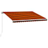 vidaXL Kokkuvolditav varikatus Oranž ja pruun 450 &times; 300 cm