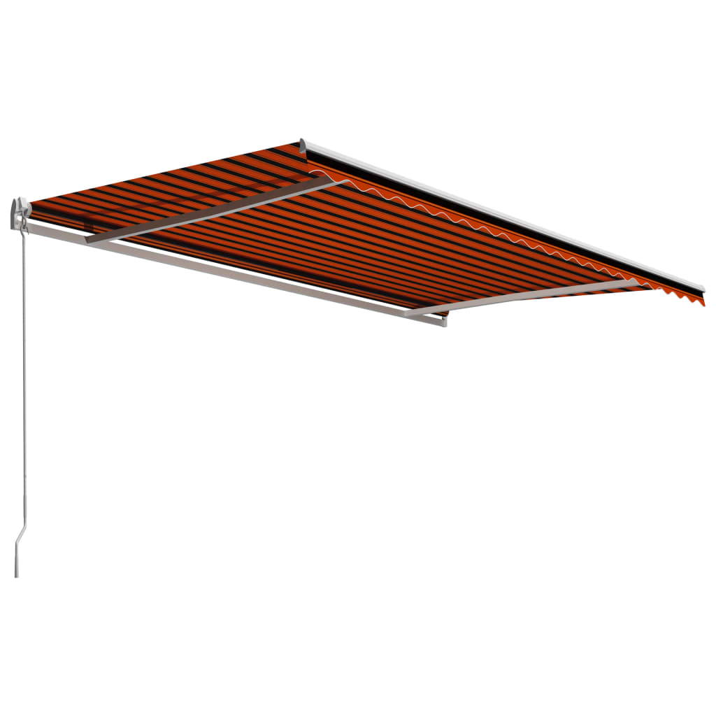 

vidaXL Luifel handmatig uittrekbaar 500x300 cm oranje en bruin