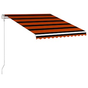vidaXL I&scaron;traukiama markizė, oranžinė ir ruda, 350x250cm, automatinė
